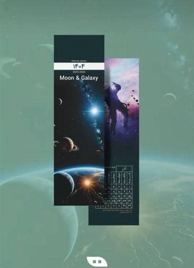 تقویم بوکمارکی 1404 (MOON  GALAXY)  (گلاسه)