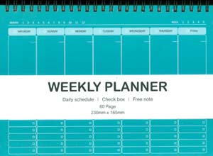 دفتر برنامه ریزی هفتگی (WEEKLY PLANNER)  (کد 155)  (سیمی)