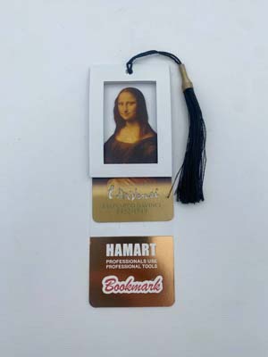 نشانه کتاب مشاهیر  L . DAVINCI (بوک مارک  کد 691)  (فلزی)