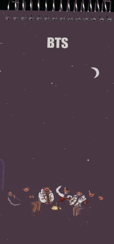 دفتر یادداشت BTS (کد b6)  (سیمی)