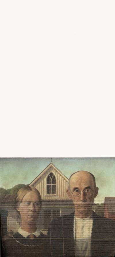 دفترچه یادداشت بی خط فیلیپ نت (تاریخ هنر 7  GRANT WOOD  AMERICAN GOTHIC)