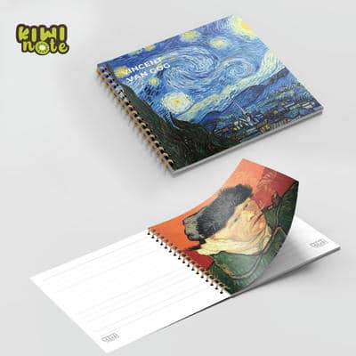دفترچه یادداشت نقاشان (ونگوگ  کد 655  چند طرح)  (سیمی)