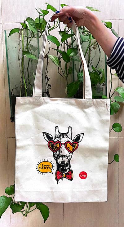کیف پارچه ای (طرح زرافه)