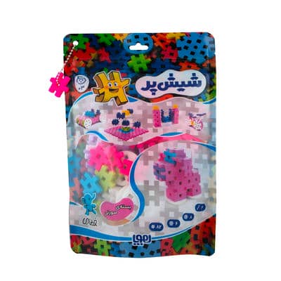 بسته اسباب بازی ساختنی شیش پر کوچولو  بسته ی صورتی