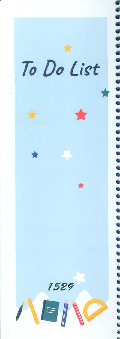 دفترچه یادداشت (to do list  کد 1529)  (سیمی  شمیز  رحلی) 