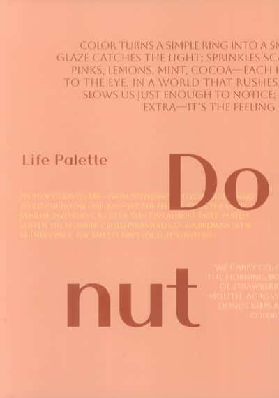 دفتر یادداشت بی خط LIFE PALETTE (طرح DONUT  کد 480) (شمیز  جیبیی)