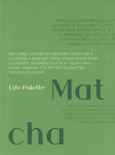 دفتر یادداشت بی خط LIFE PALETTE (طرح MATCHA  کد 466) (شمیز  جیبیی)