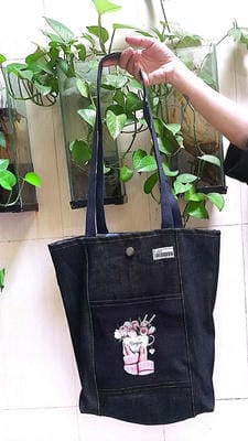 کیف پارچه ای 35 در 38 جین جوی (کد F03)