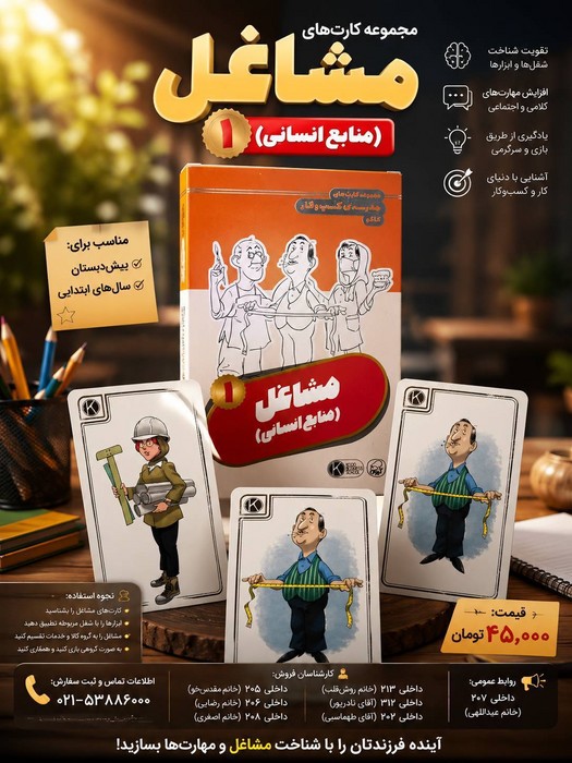 فلش کارت مجموعه کارت های مدرسه کسب و کار (مشاغل منابع انسانی 1)