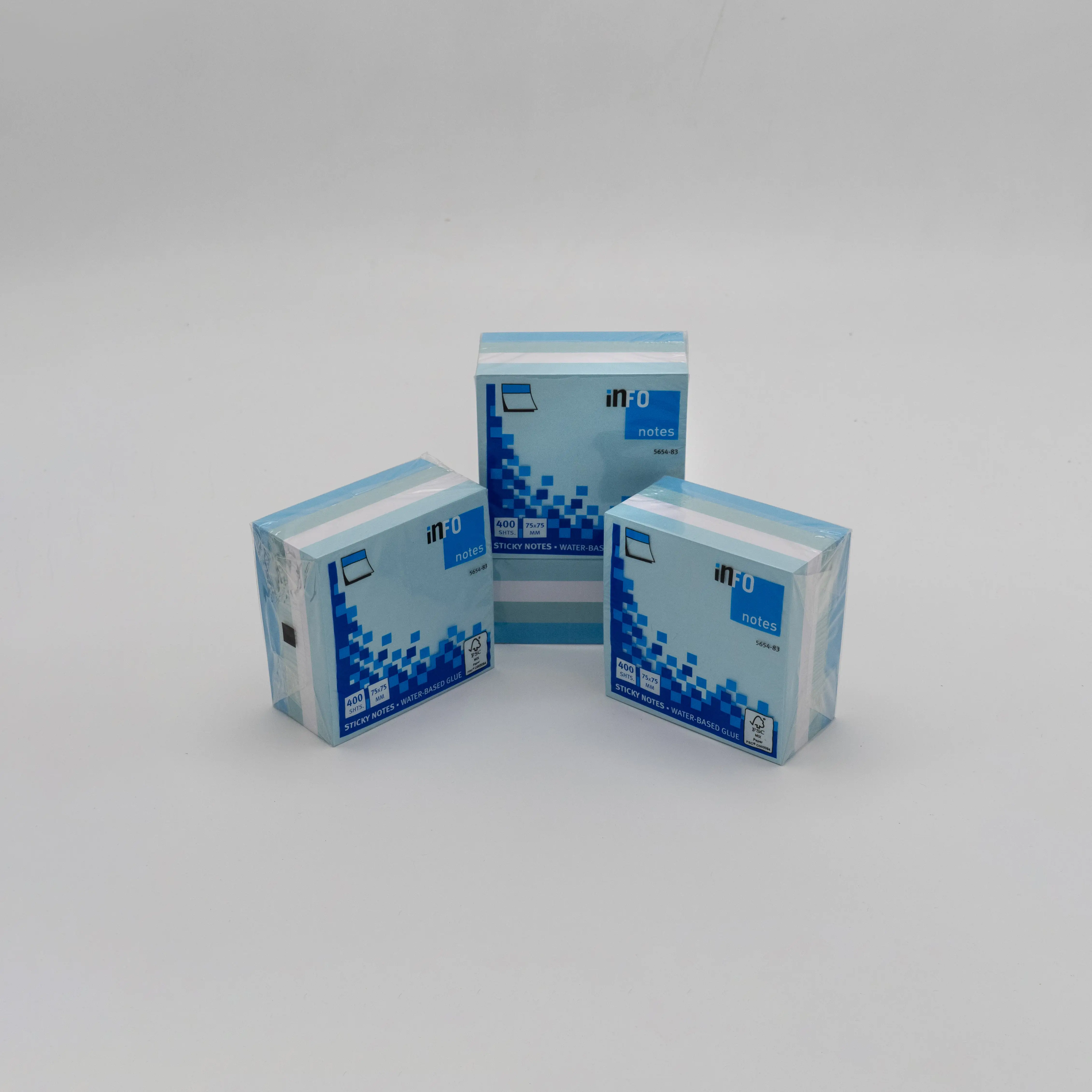 یادداشت مکعبی 400 برگ میکس رنگ یخی 483