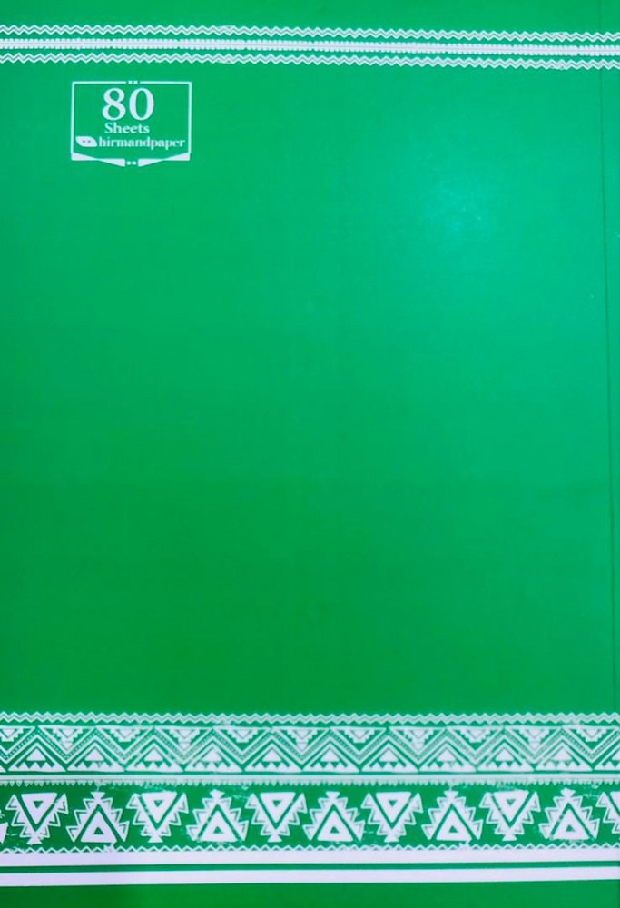دفتر 80 برگ ته چسب دار سبز