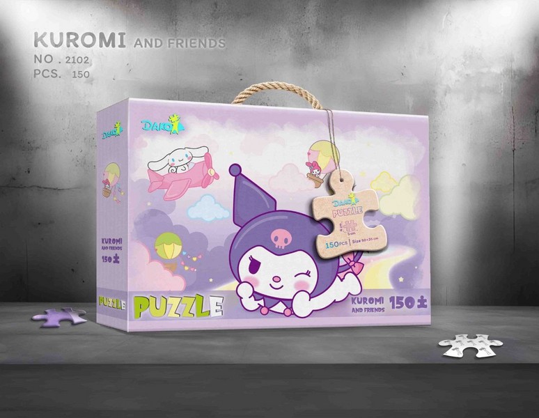 پازل 150 قطعه کرومی   طرح متنوع  مقوایی