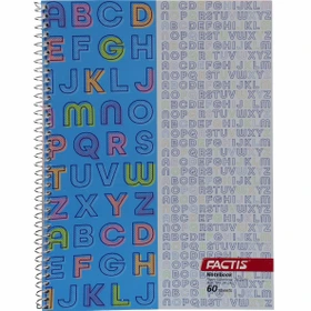 دفتر دو خط 60 برگ FACTIS (چند طرح)