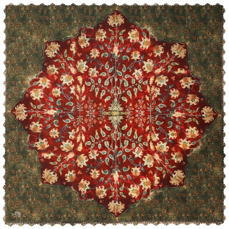 رومیزی مخمل مربع دلنواز کد635