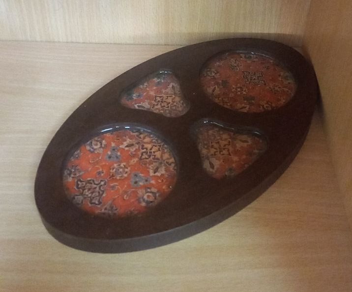سینی زیر بیضی 2 نفره (طرح ترنج)