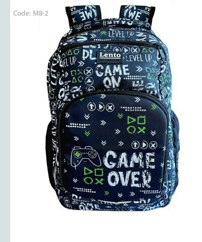 کوله پشتی مشکی طرح انگلیسی M8(لنتو)