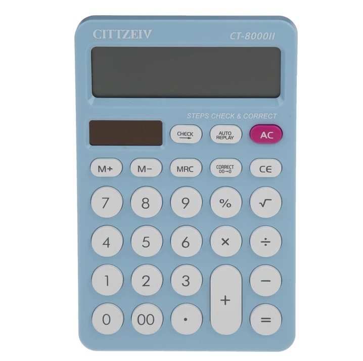 ماشین حساب آبی CITTZEIV مدل CT8000II