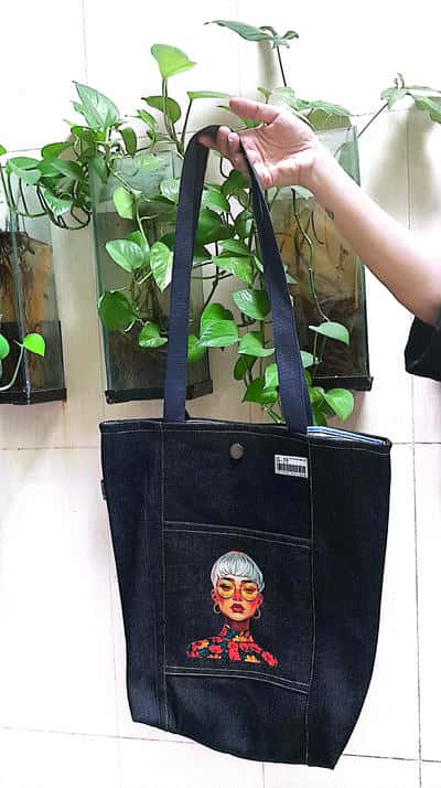 کیف پارچه ای 3538 جین جوی  چند طرح 