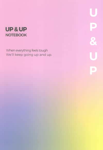 دفتر یادداشت خط دار خلاقیت UP  UP  صورتی  کد889  شمیز رقعی