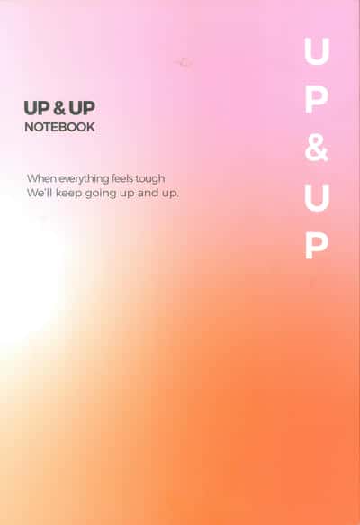 دفتر یادداشت خط دار خلاقیت UP  UP  نارنجی  کد 896  شمیز رقعی